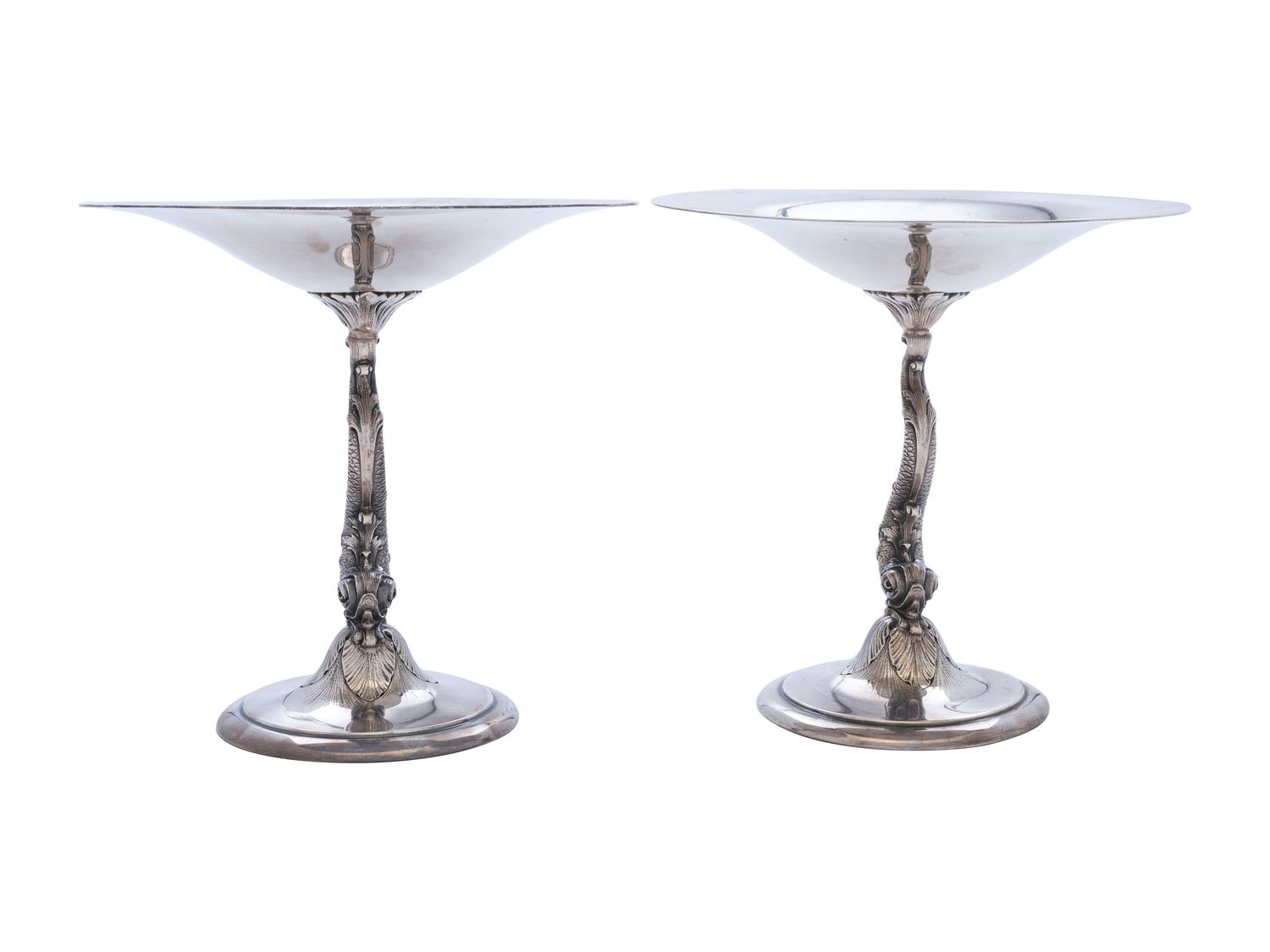 A Pair of Silver Compotes