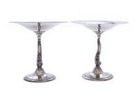 A Pair of Silver Compotes