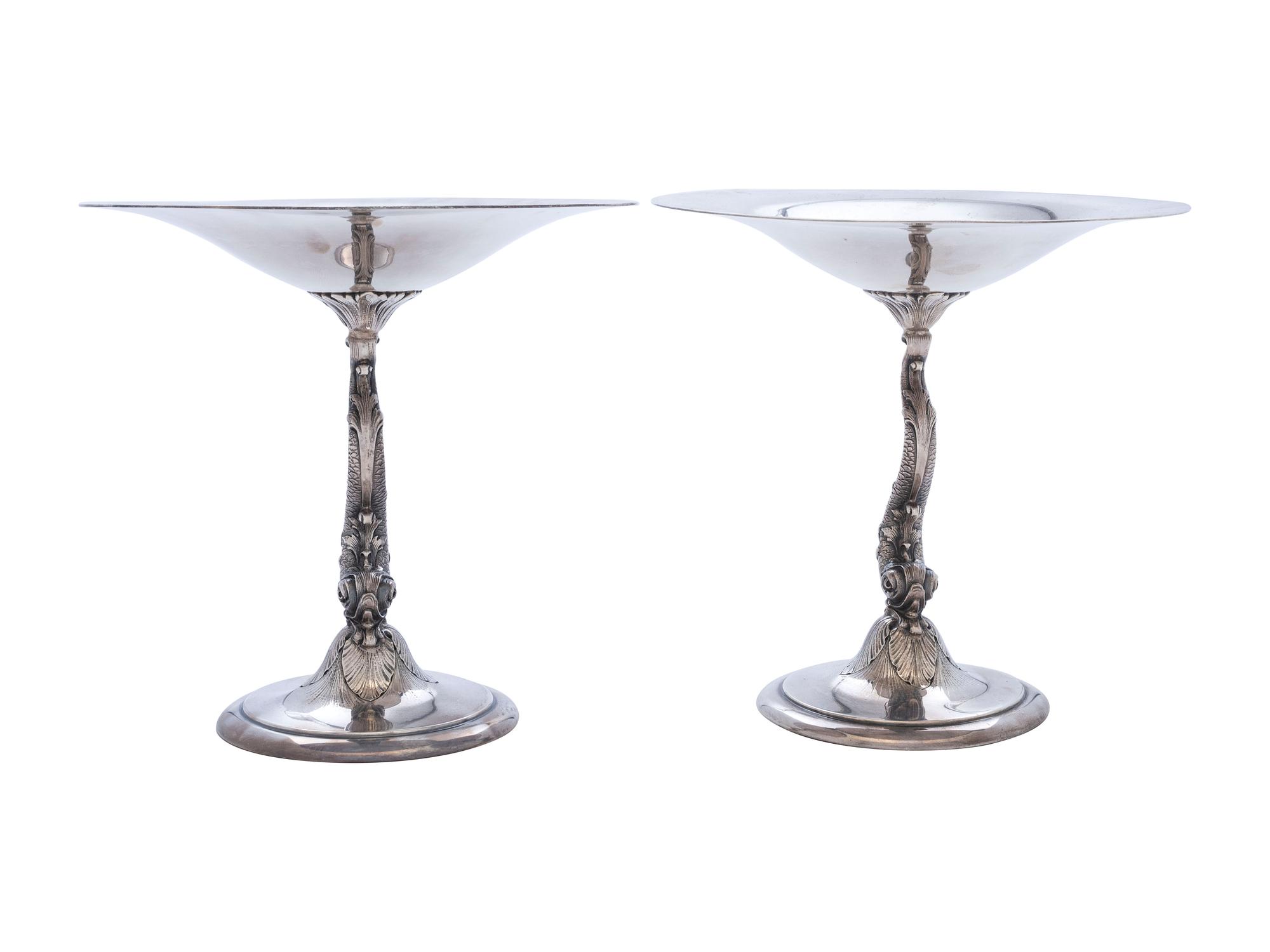 A Pair of Silver Compotes