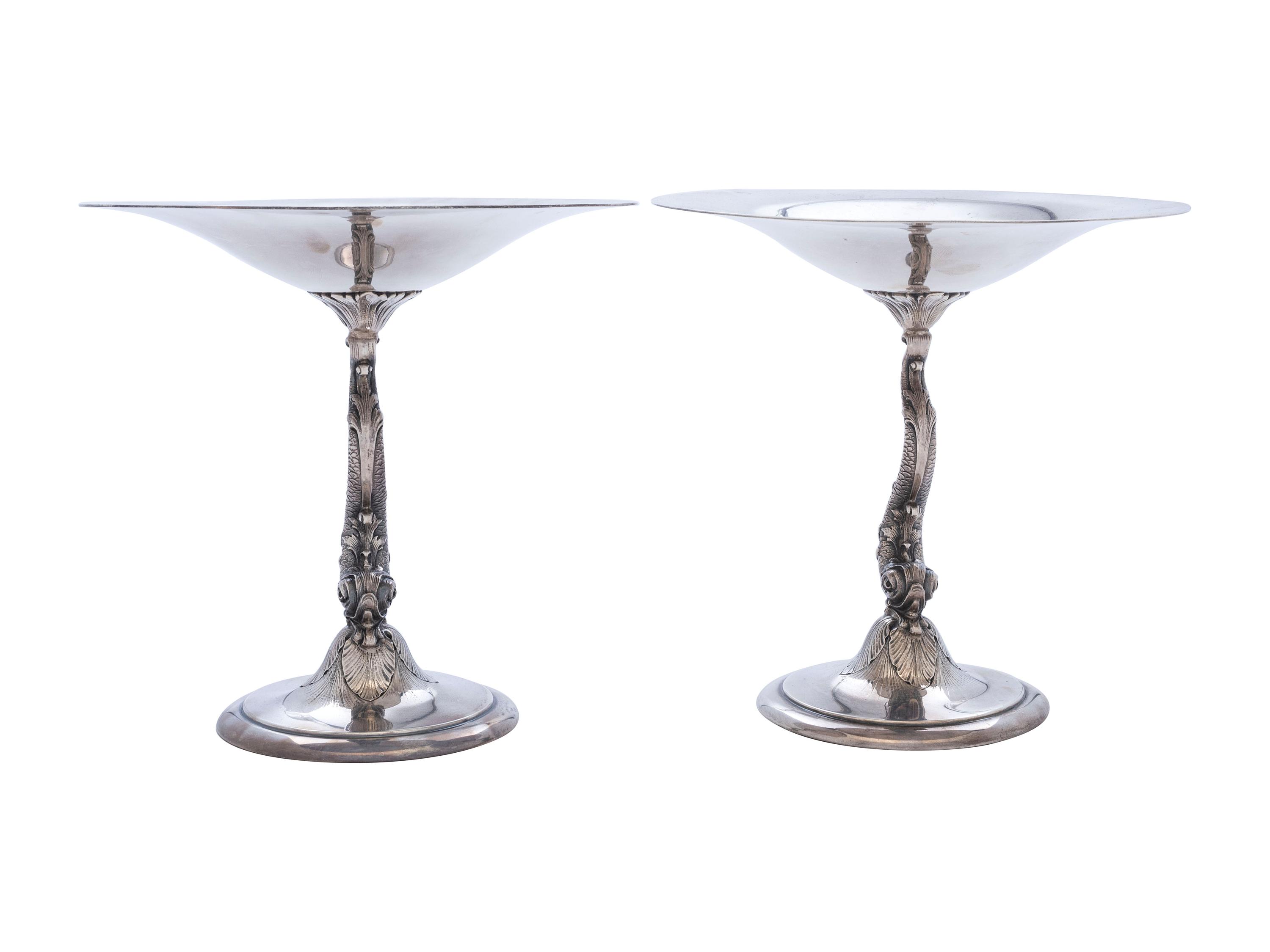 A Pair of Silver Compotes