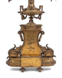 A Pair of Napoleon III Gilt Bronze Six-Light Candelabra