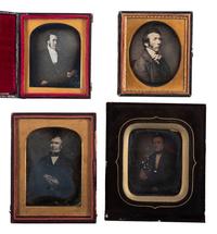 [EARLY PHOTOGRAPHY]. A group of 19 European daguerreotypes and ambrotypes, including: