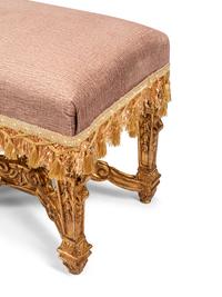 A Pair of Louis XIV Style Giltwood Tabourets