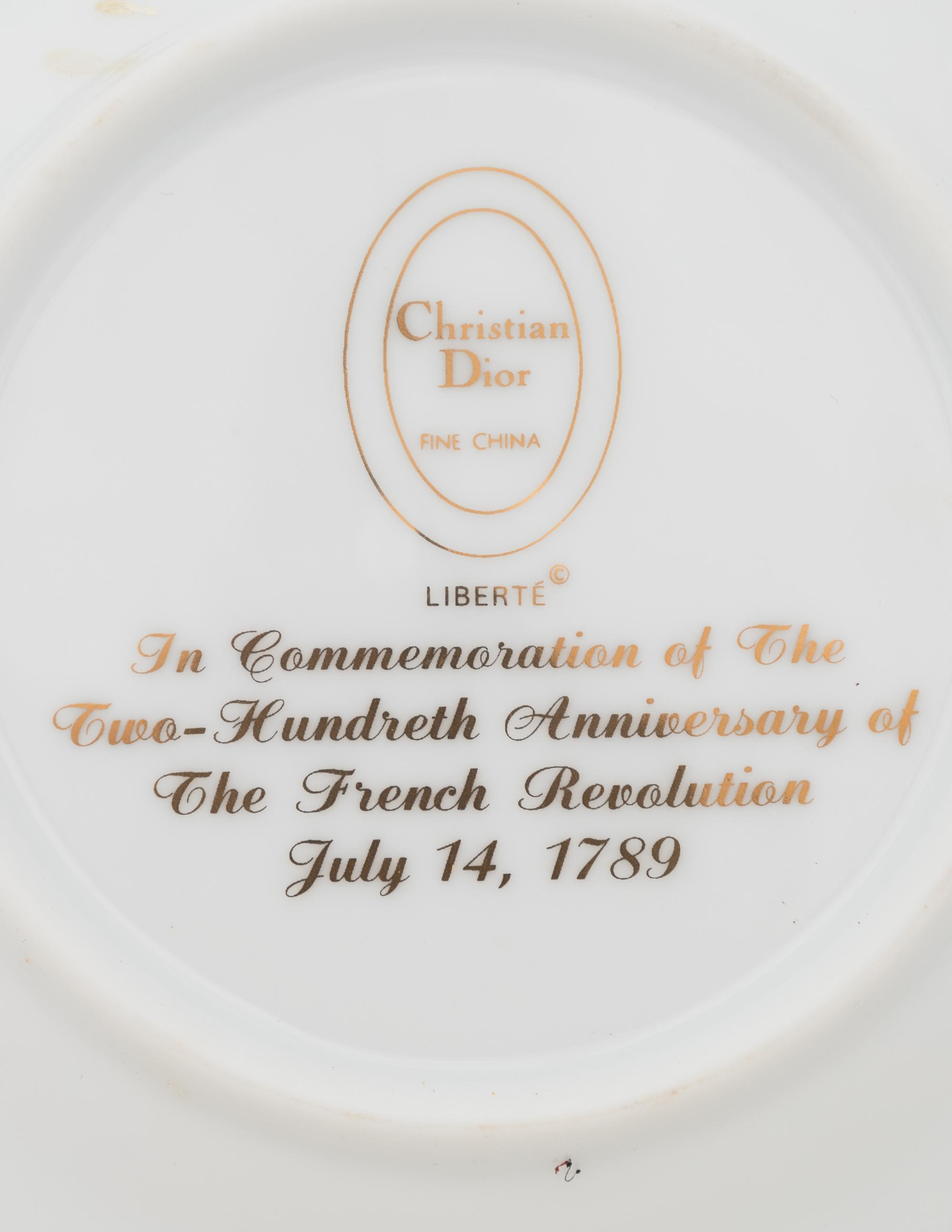 A Christian Dior Liberté Porcelain Dinner Service