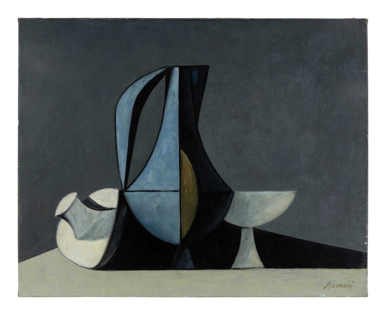 Still Life (with Lid, Pitcher, and Vase), c. 1953