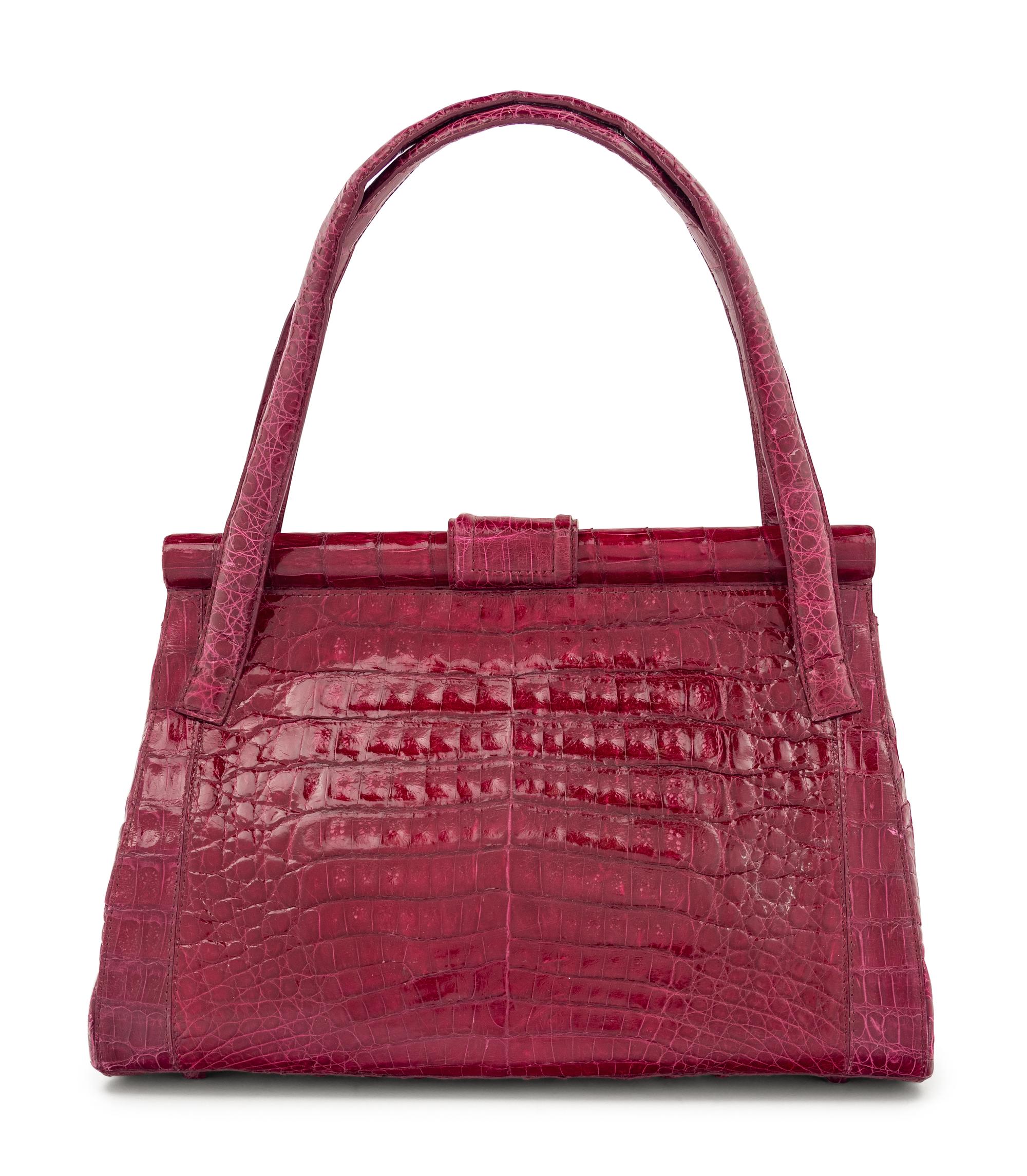 Nancy Gonzalez Purple Crocodile Bag, 2000s