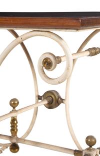 A Painted Metal Baker's Table