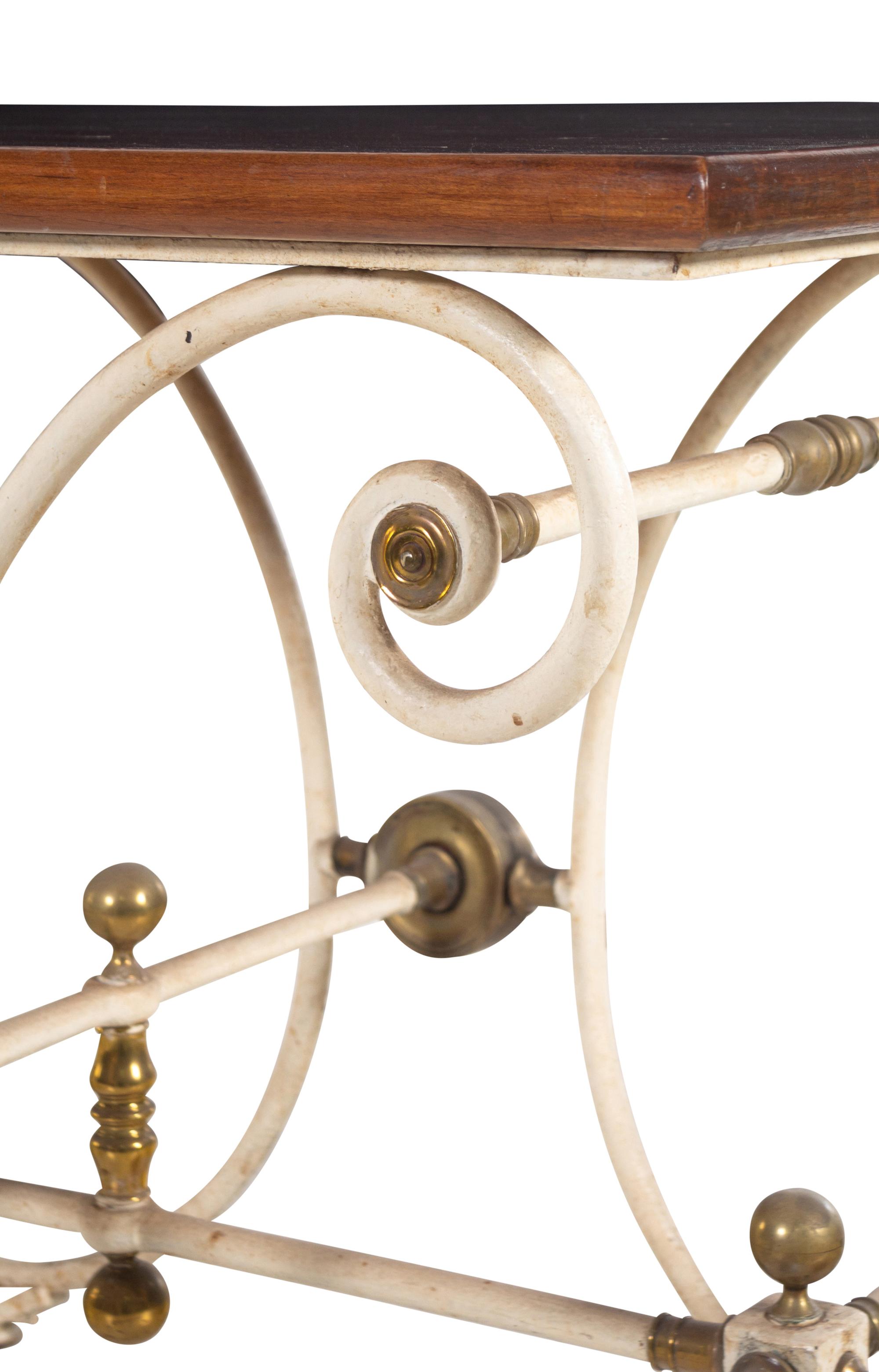 A Painted Metal Baker's Table
