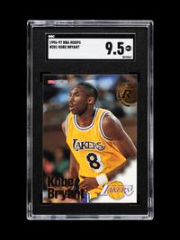A 1996 NBA Hoops Kobe Bryant Rookie Basketball Card No. 281 (SGC 9.5 MT+)