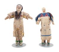 Plains Beaded Hide Dolls
