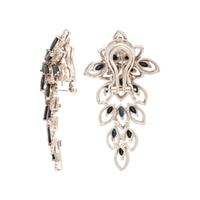 Yvel, Diamond, Sapphire, and White Gold Foliate Earrings