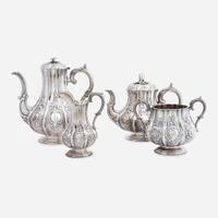 A Victorian Four-Piece Sterling Silver Tea and Coffee Service George Angell & Co., London, 1849-1853