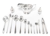 An American Silver Flatware Service for Twelve, Sheffield Silver Co., Brooklyn, NY, 20th century, comprising: 12 tablespoons 12 soup sp