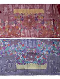 Two Sets of Uncut Silk Gauze Dragon Robe Yardage