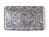 Two Russian Niello Silver Snuff Boxes