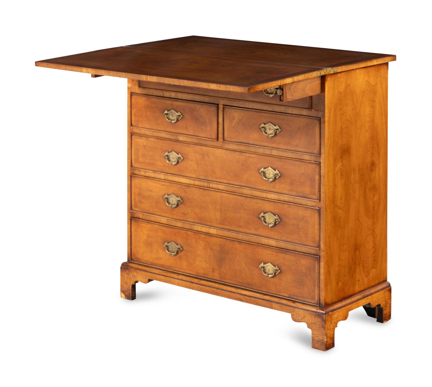 A Georgian Style Walnut Bachelor's Chest