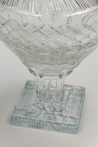 A Pair of Continental Cut Glass Urns