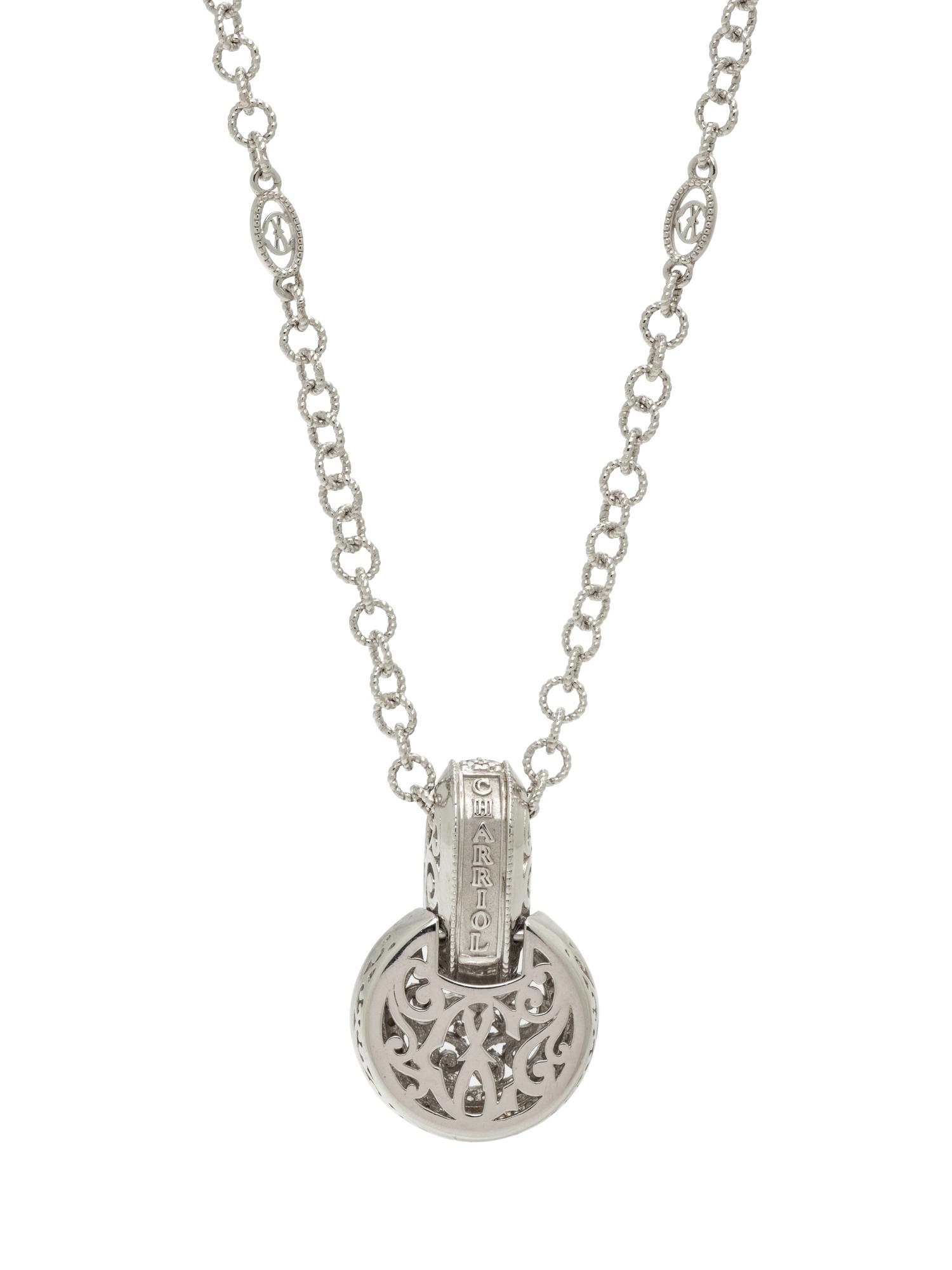 CHARIOL, WHITE GOLD AND DIAMOND PENDANT/NECKLACE
