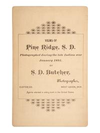 [NATIVE AMERICANS]. 2 boudoir cards of Pine Ridge Agency, South Dakota, by STILWELL and BUTCHER.