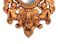 A Large Italian Carved Walnut Mirror in the Manner of Valentino Panciera Besarel