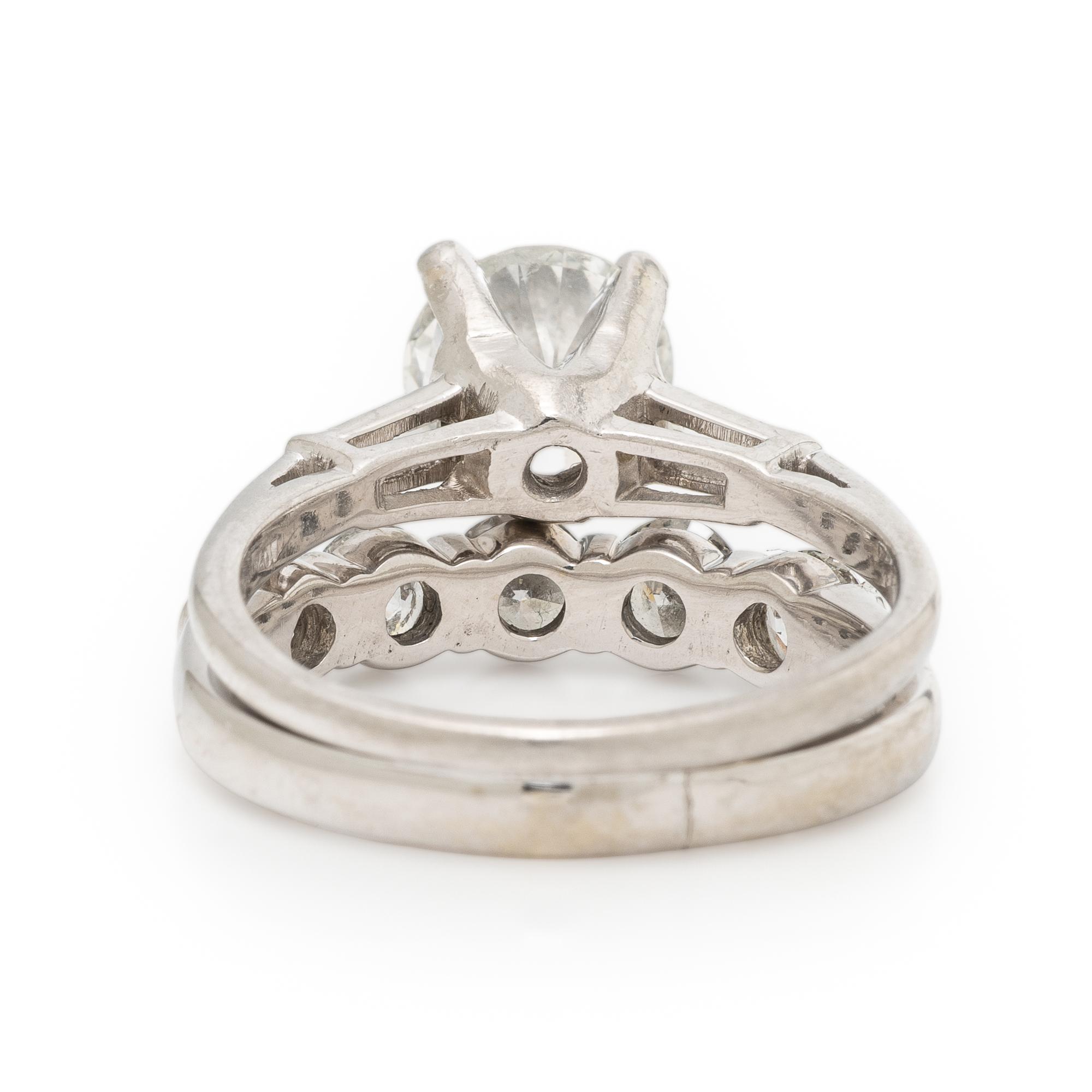 Diamond, Platinum, and White Gold Ring