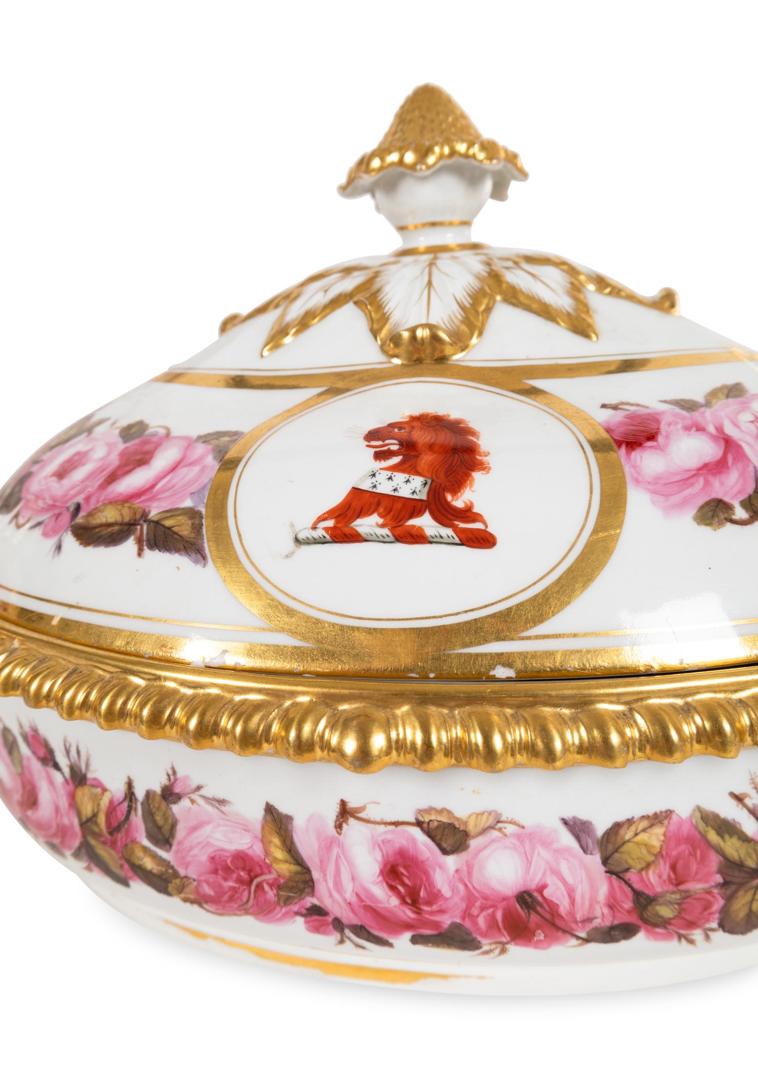 A Group of Worcester (Flight, Barr and Barr) Porcelain Painted and Parcel-Gilt Table Wares