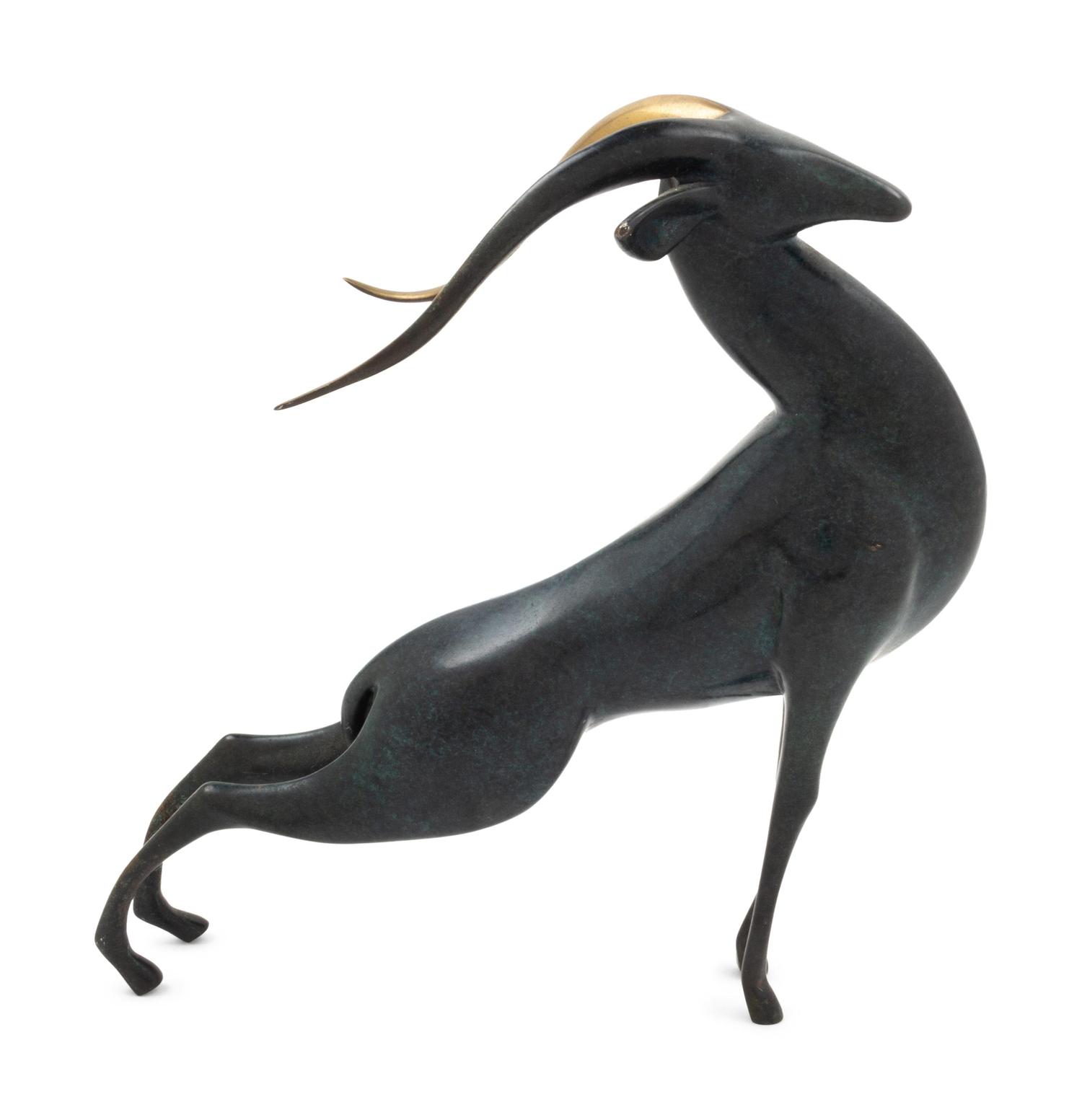 A Bronze Figure of a Gazelle,