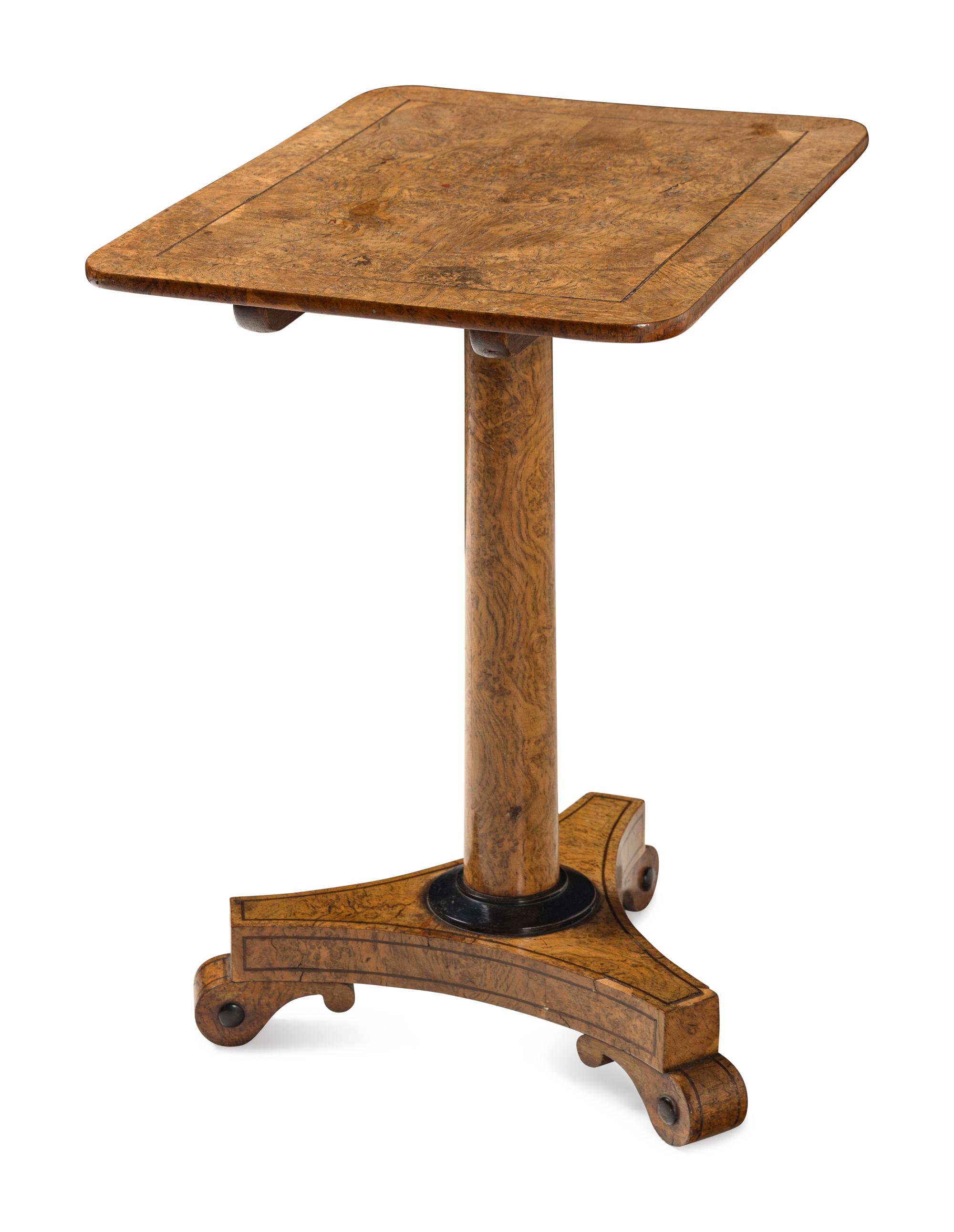 A Regency Yew Wood Tilt-Top Side Table
