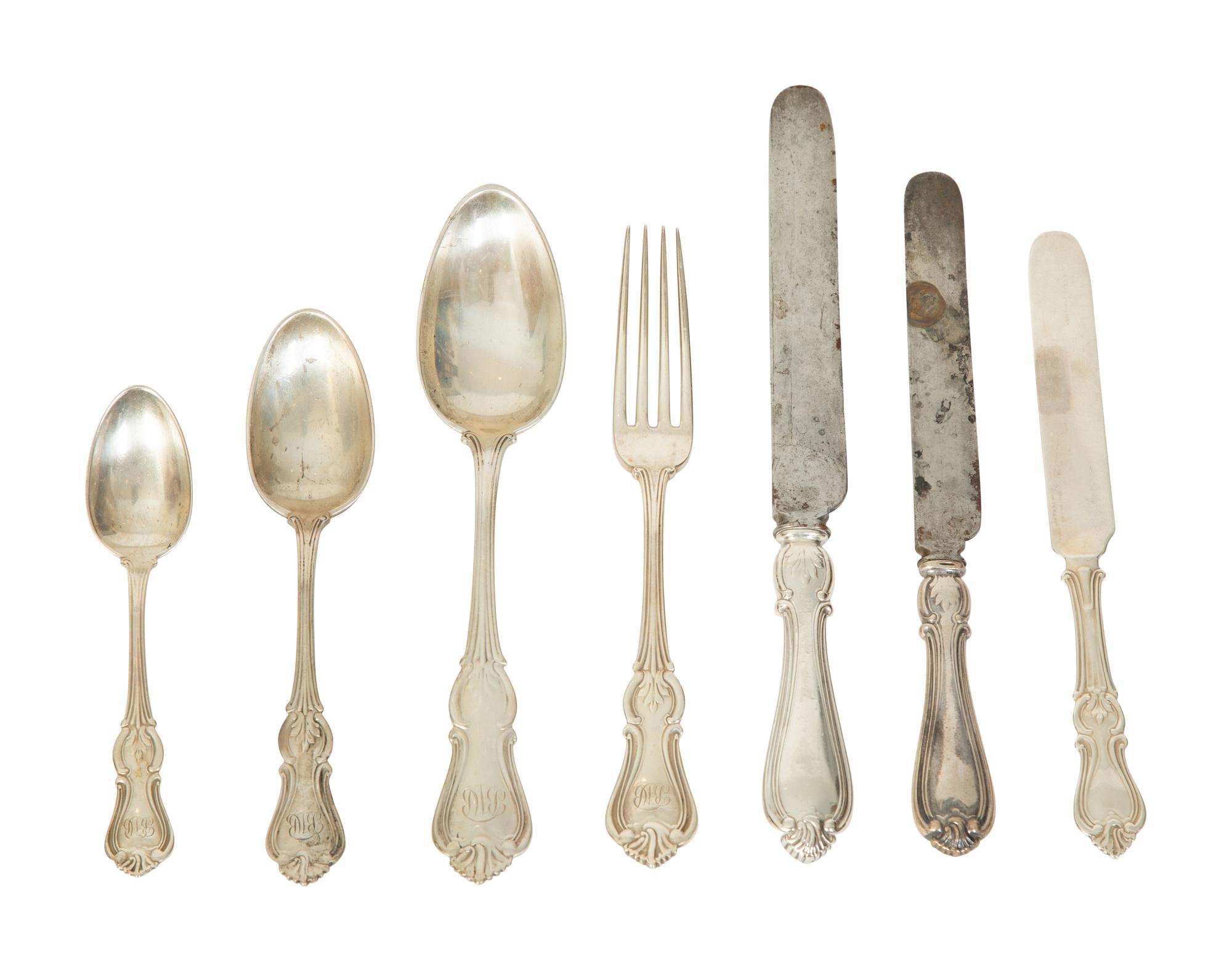 A Tiffany Silver Flatware Service — CIRCA 1860