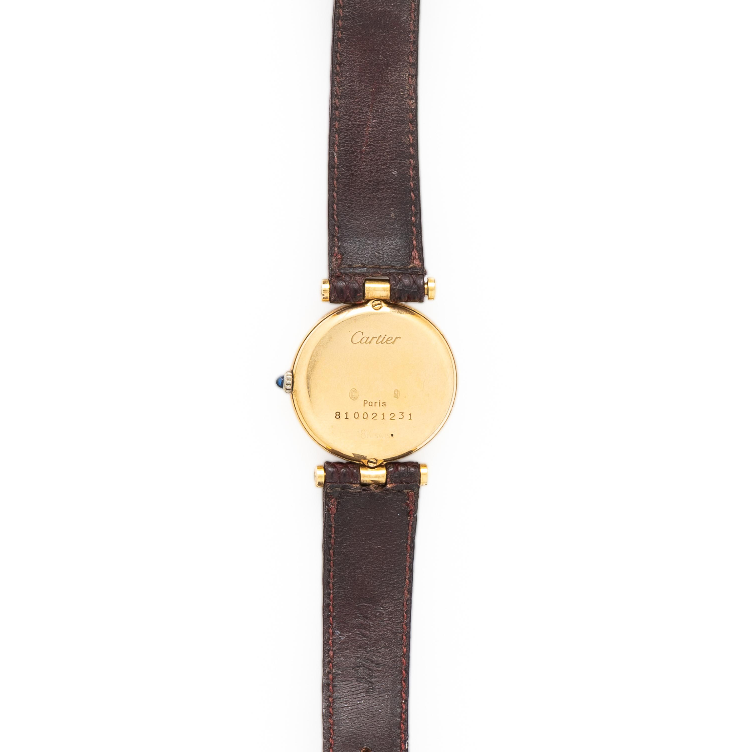 Cartier, 18K Yellow Gold 'Vendôme' Watch