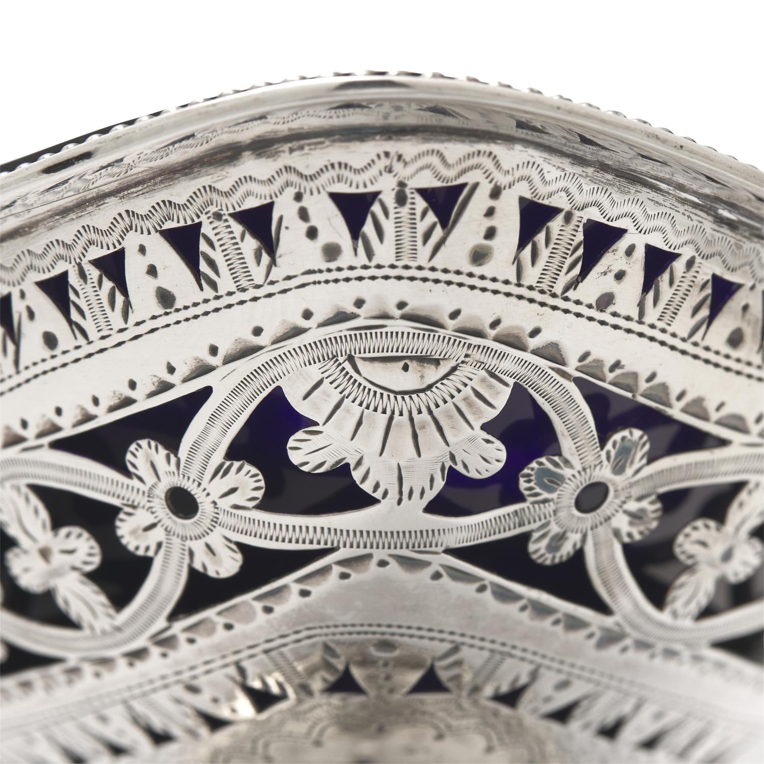 A George III Engraved and Pierced Silver Sugar Basket