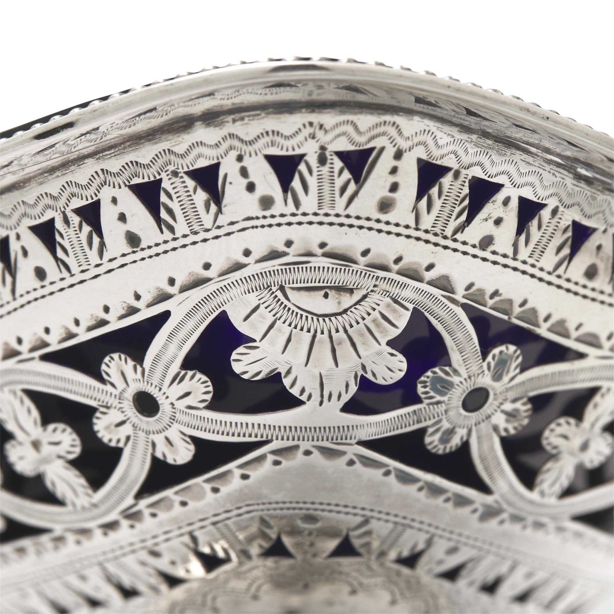 A George III Engraved and Pierced Silver Sugar Basket