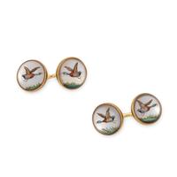 ESSEX CRYSTAL AND MOTHER-OF-PEARL CUFFLINKS