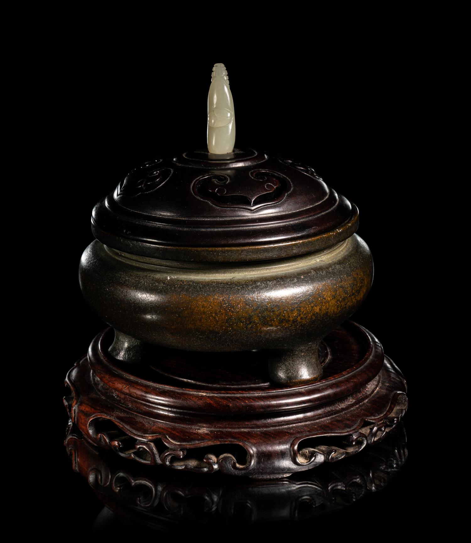 A Bronze Incense Burner and Cover