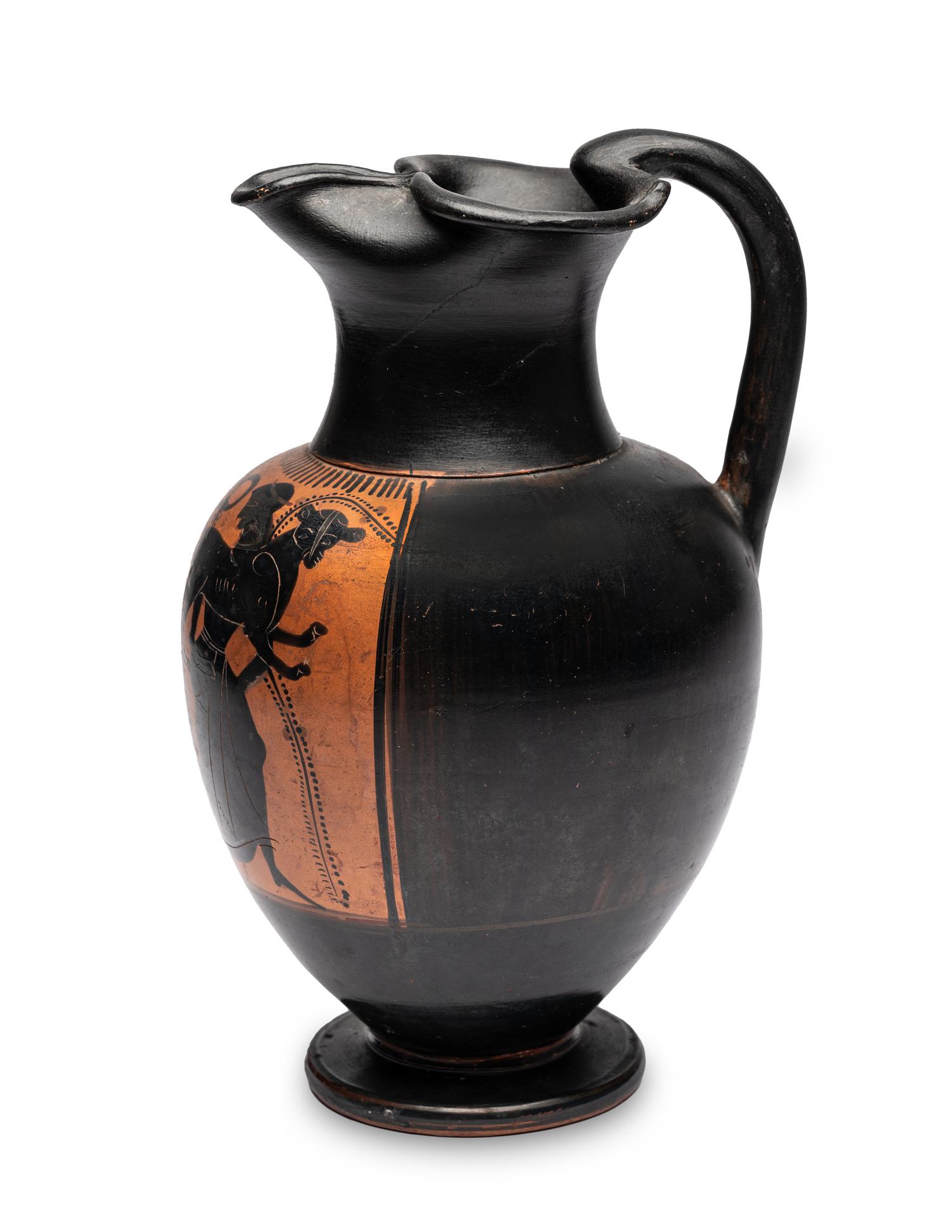 An Attic Black-Figured Trefoil Oinochoe