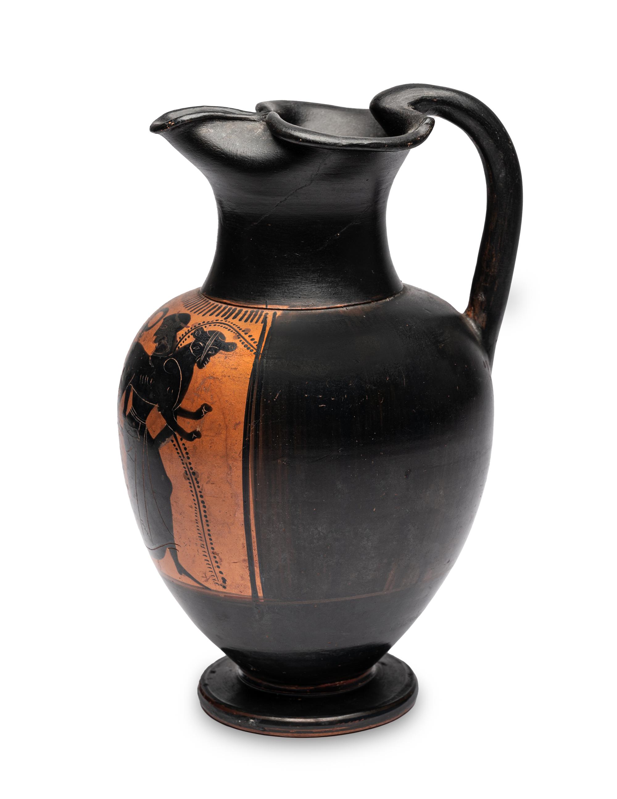 An Attic Black-Figured Trefoil Oinochoe