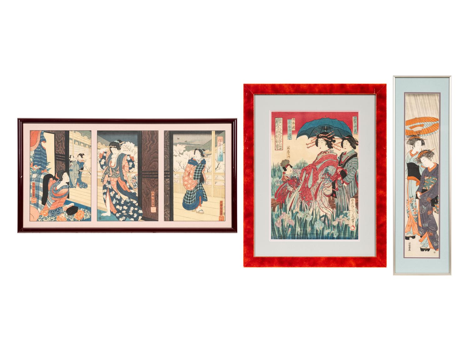 Isoda Koryūsai (1735-1790), Utagawa Kunichika (1835-1900) and One Other