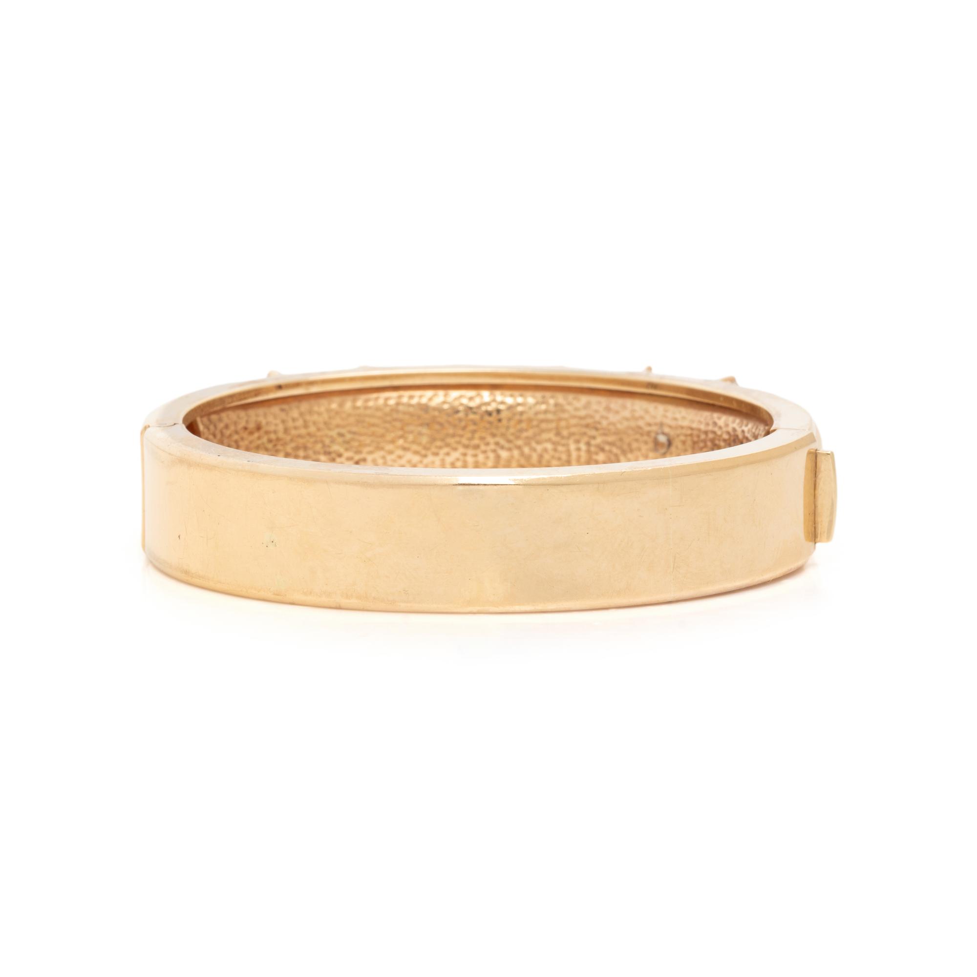 CULTURED PEARL AND DIAMOND BANGLE BRACELET