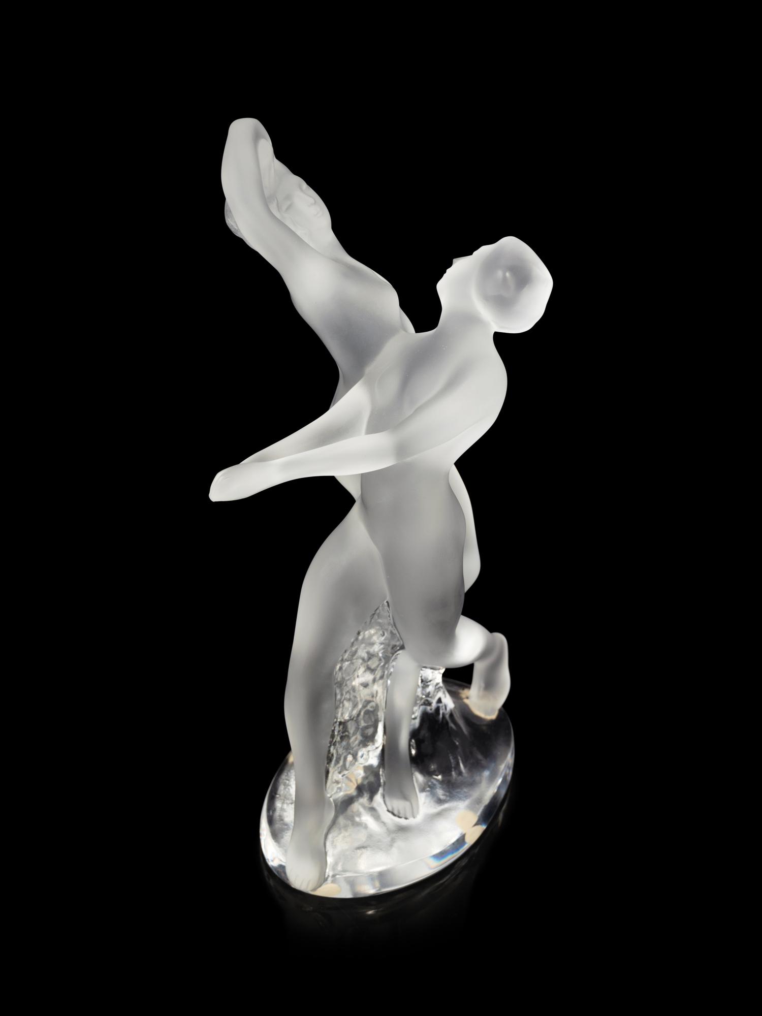 A Lalique Deux Danseuses Figural Group