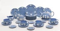 A Wedgwood Jasperware Tea Service Width of teapot over handle 9 inches.