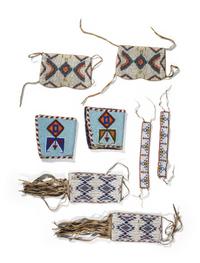Collection of Plains and Plateau Beaded Armbands and Cuffs