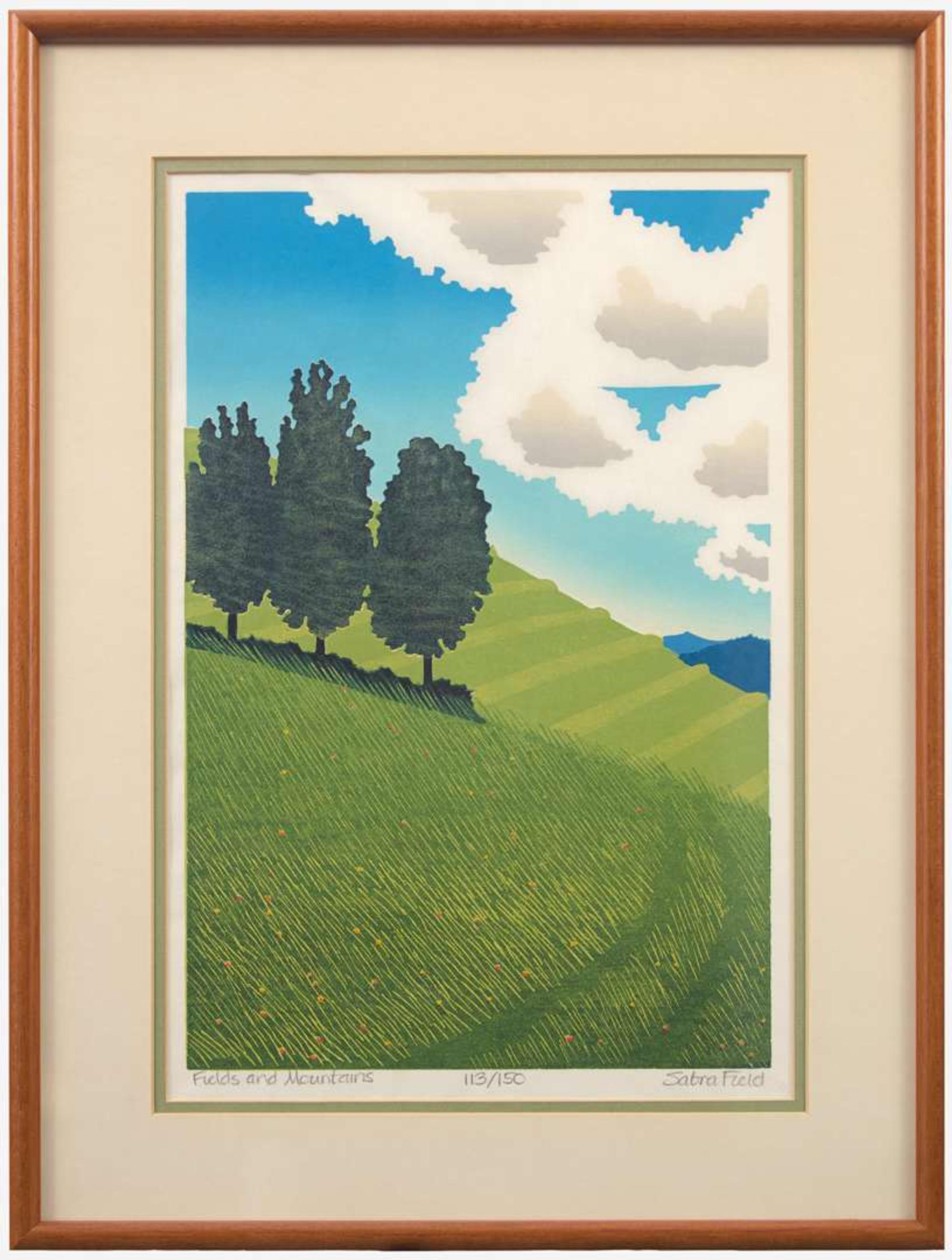 Sabra Field (American b.1935) - Fields and Mountains together with Dandelion Galaxies