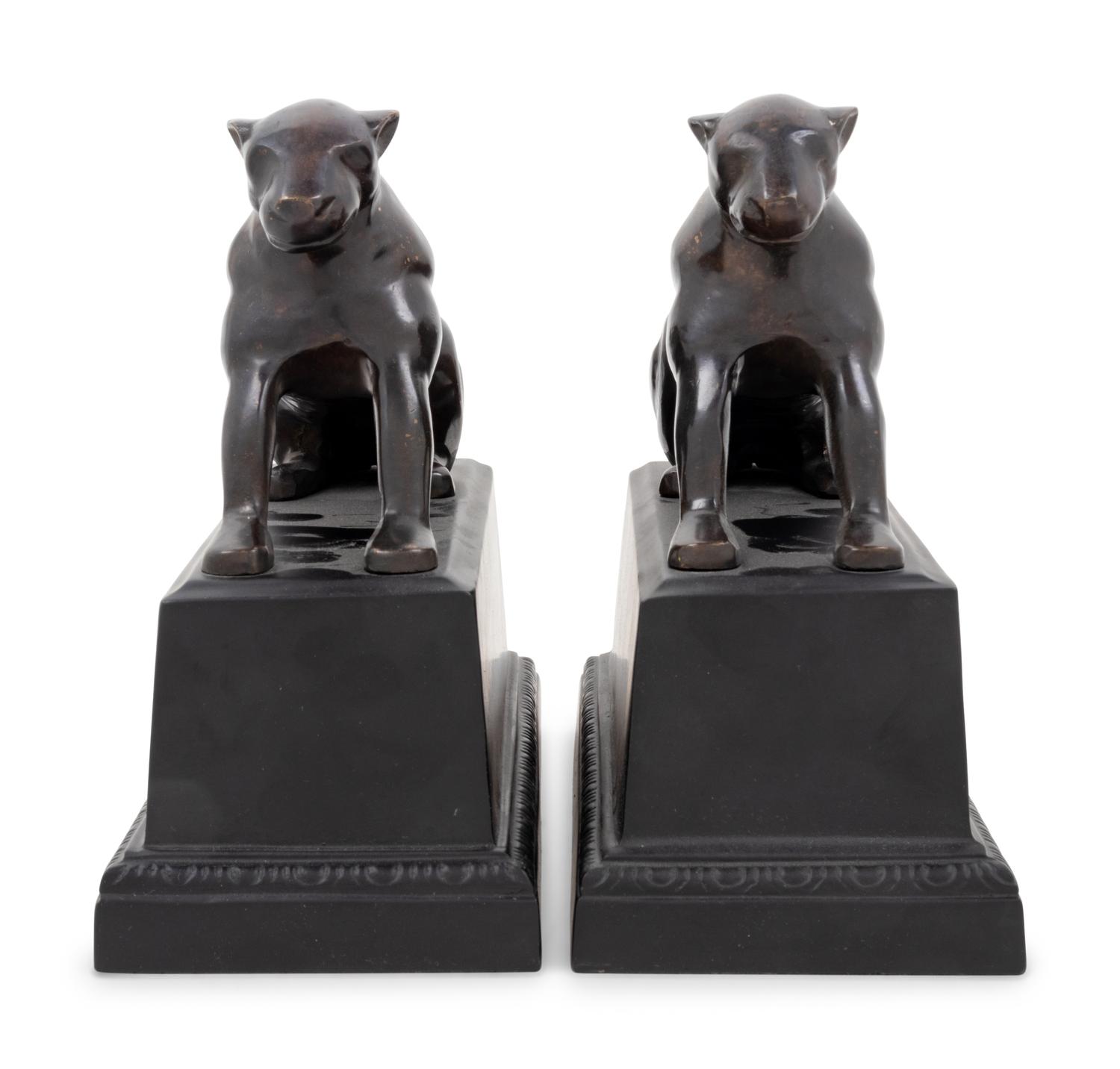 A Pair of Cast Metal Dog Bookends