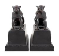 A Pair of Cast Metal Dog Bookends