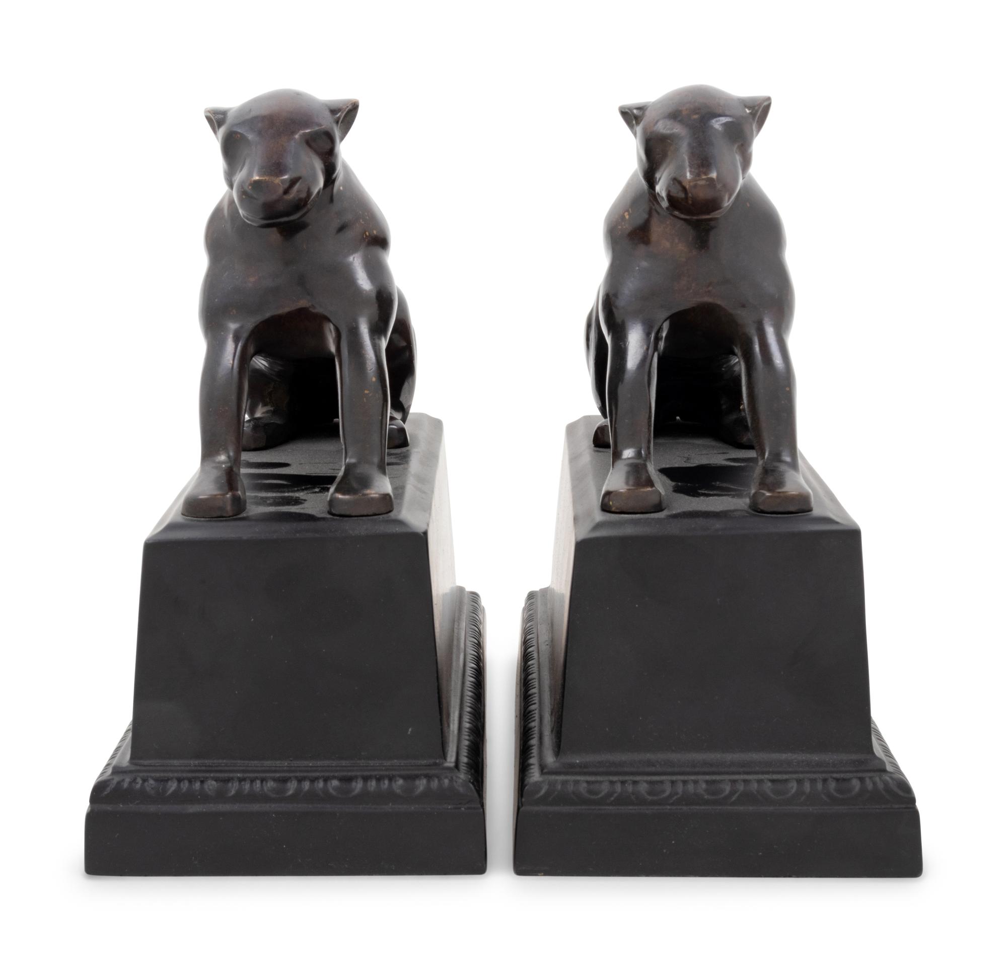 A Pair of Cast Metal Dog Bookends