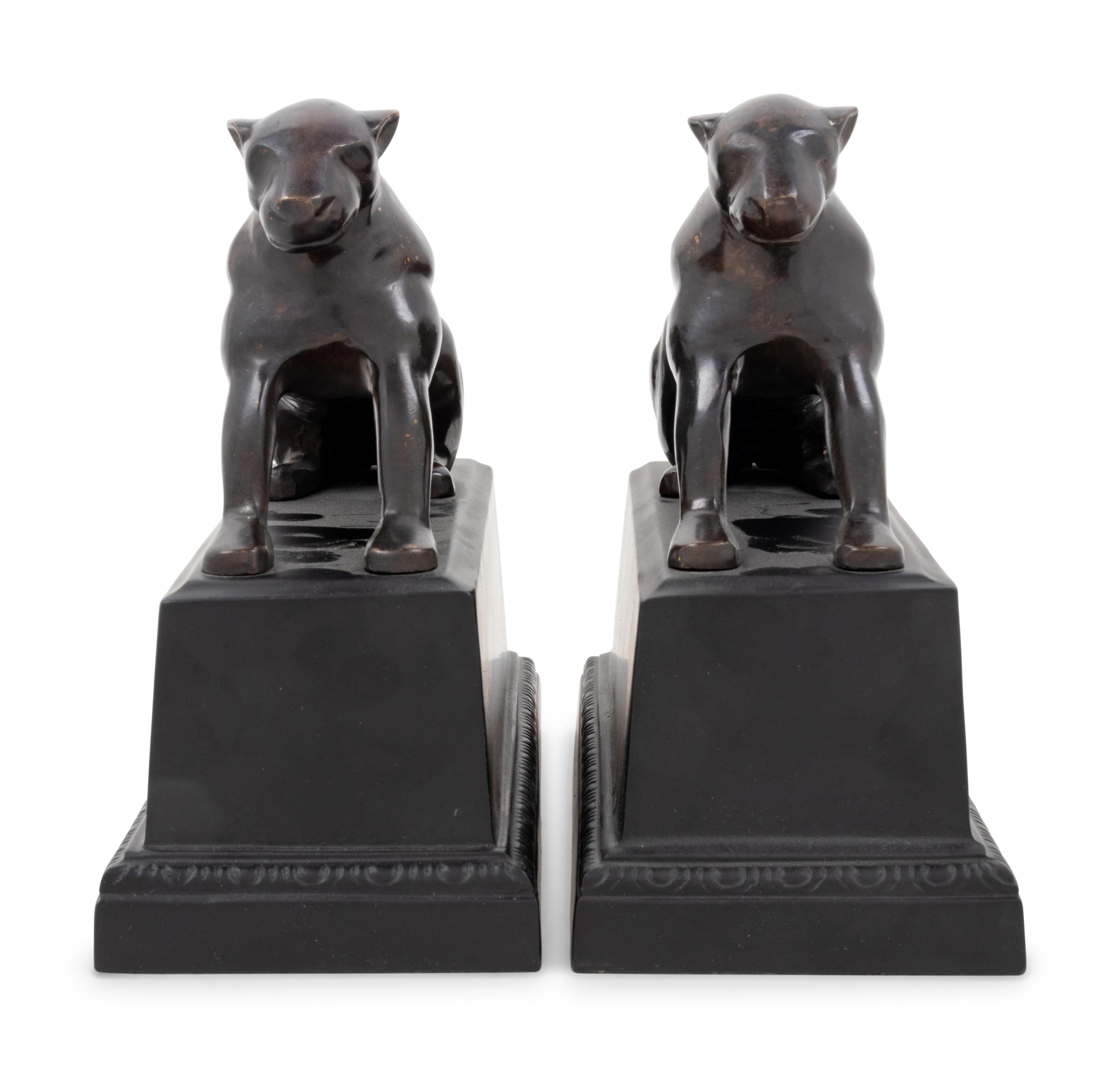A Pair of Cast Metal Dog Bookends