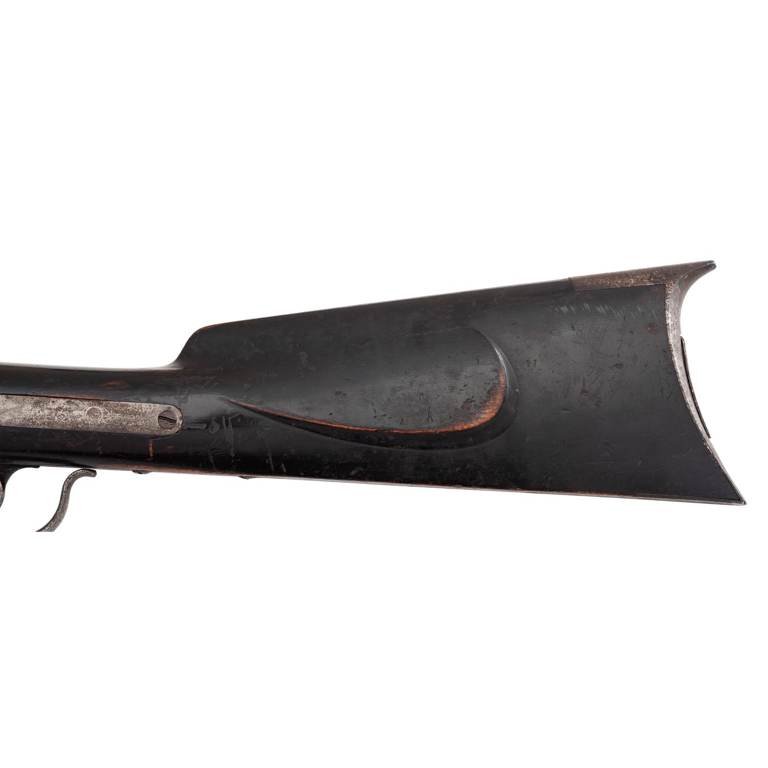 Rare Hawken Marked Spencer Carbine Alteration to Heavy Barreled Plains Rifle
