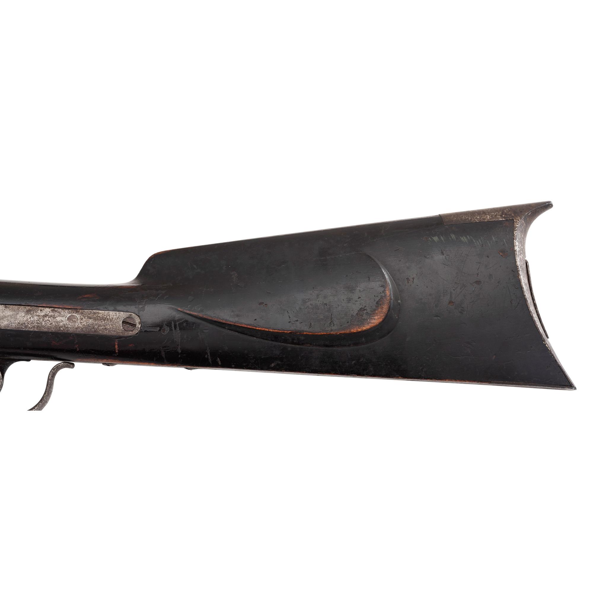 Rare Hawken Marked Spencer Carbine Alteration to Heavy Barreled Plains Rifle