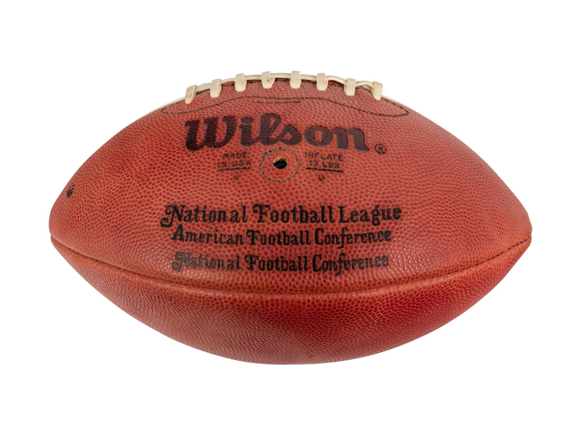 A 1986 Chicago Bears vs. Dallas Cowboys Game Ball Presented to Mike Ditka Formerly Displayed at Mike Ditka's Restaurant