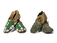 Sioux Beaded Hide Moccasins